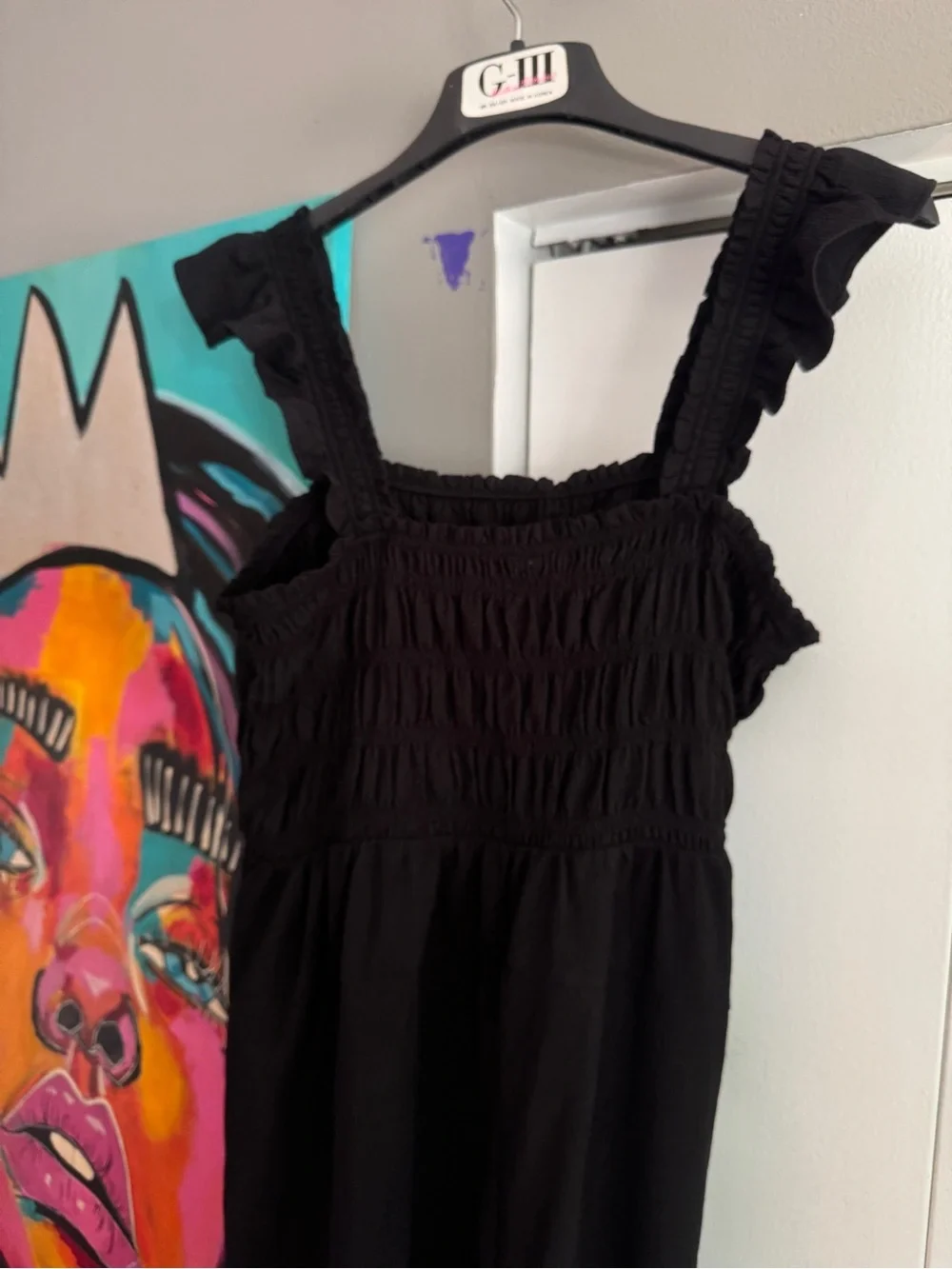 Old Navy Black Smocked Maxi Dress with Ruffle Straps XL - Picture 6 of 7